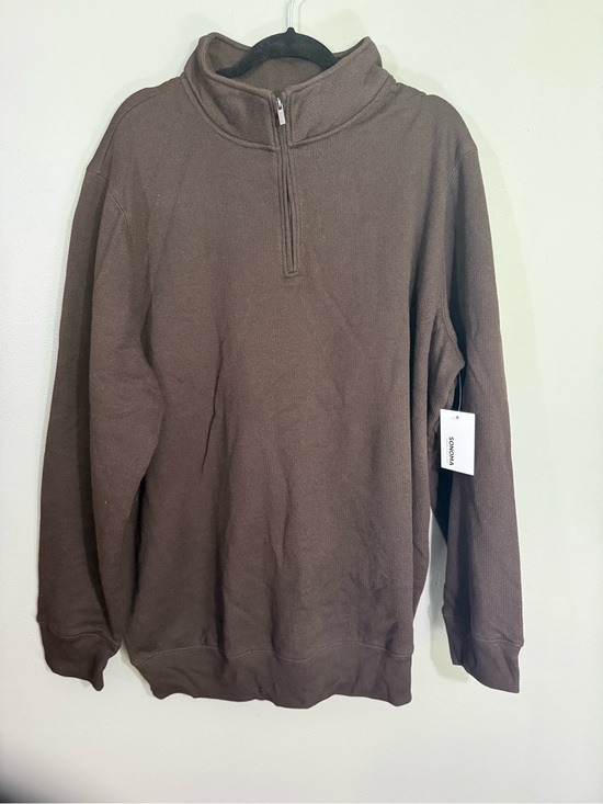 Sonoma Other - Sonoma Men's Chocolate Brown Half-Zip Pullover Sweater